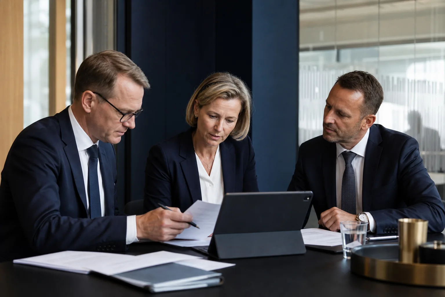 Governance professionals reviewing data protection controls